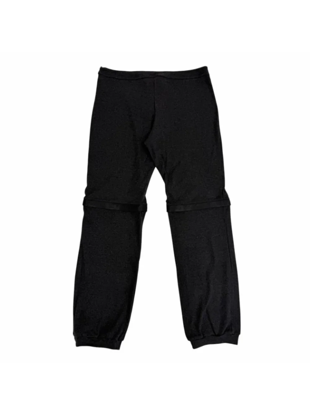 Chanel 02A Cotton Cashmere Blend 2-Way CC Logo Sweatpants Shorts Gray 42